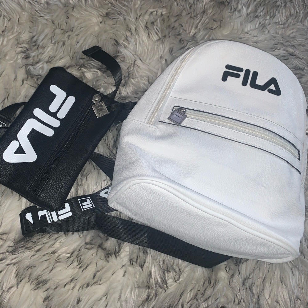Fila White and Black Women's Backpack - Picture 3 of 5